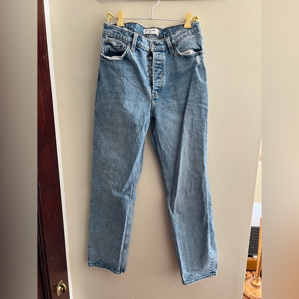 Abercrombie and fitch high rise dad jeans